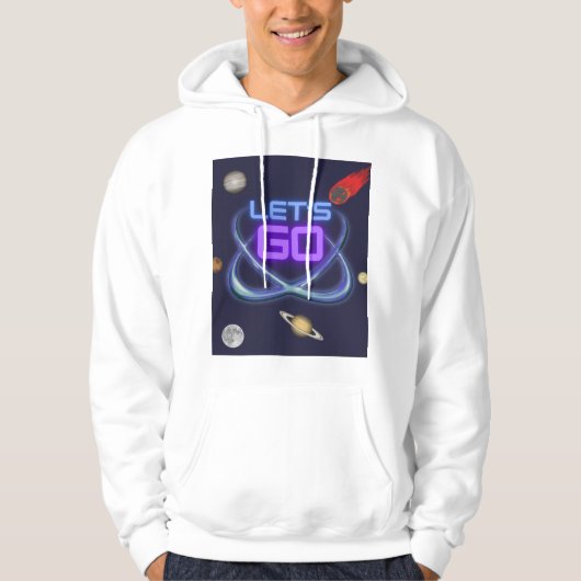 VESTE À CAPUCHE ALLONS À L'UNIVERS (Devant)
