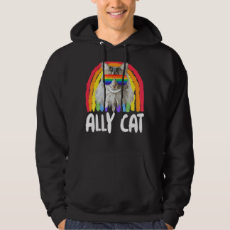 Veste À Capuche Ally Chat Rainbow Lunettes de soleil Gay pride Kit