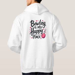 Veste À Capuche Amateur de Bowling Design Rétro Mignon Sportif
