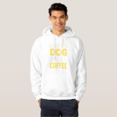 Veste À Capuche Amateur de café chien propulsé par le design (Devant entier)