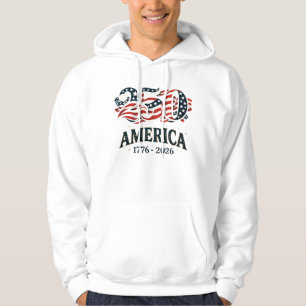 Veste À Capuche America 250 Étoiles et Rayures Patriotiques