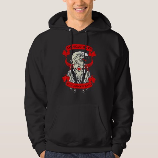 Veste À Capuche Américain Aux Racines Cherokees (Devant)