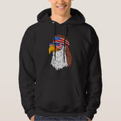 Veste À Capuche American Bald Eagle Mullet 4 juillet Patriot améri (Devant)