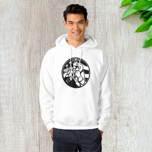 Veste À Capuche American Firefighter Hero Gras Noir Et Blanc
