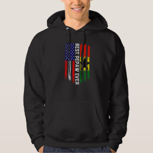 Veste À Capuche American Flag & Ghana Flag Meilleure famille Pepaw