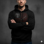 Veste À Capuche American Flag Hoodie with Skull