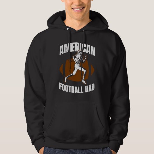 Veste À Capuche American Football Dad Quaterback Kicker For Men Wo (Devant)