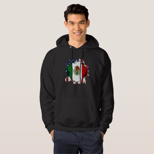 Veste À Capuche American Grown with Mexican Roots Flag (Devant entier)