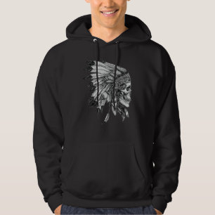 Veste À Capuche American Motorcycle Skull Amérindien Eagle Chie