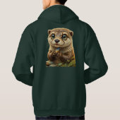 Veste À Capuche Ami de la rivière douce.Loutre (Dos)
