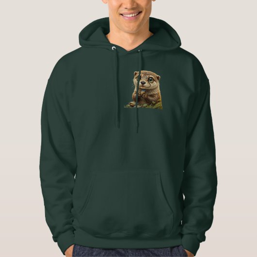 Veste À Capuche Ami de la rivière douce.Loutre (Devant)