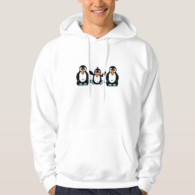 Veste À Capuche Amis adorables de pingouin (Devant)