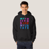 Veste À Capuche Amitié Objectifs Rainbow Inspiration Citation (Devant entier)