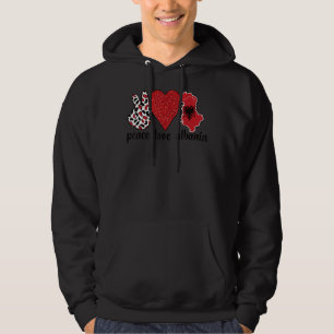 Veste À Capuche Amour Albanie Fière Drapeau Albanais Racines alban