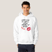 Veste À Capuche Amour Citation Compétence Saint-Valentin (Devant entier)