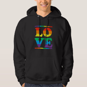 Veste À Capuche Amour En Arc-En-Ciel Couleurs Lgbtq Lesbian Gay
