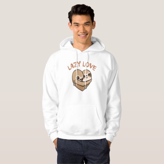 Veste À Capuche Amour Paresseux (Devant entier)