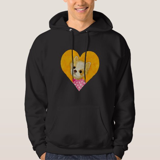 Veste À Capuche Amour Poméranien 14 (Devant)