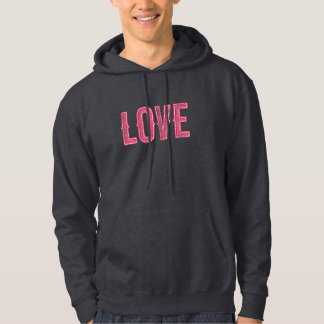 Veste À Capuche Amour rétro - Typographie Vintage en rose