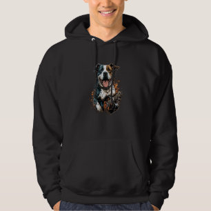 Veste À Capuche Amstaff jouant de la guitare American Staffordshir
