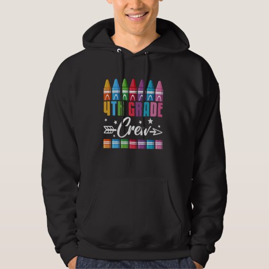 Veste À Capuche Amusant 4e année d'équipage élèves de 4e année Ret (Devant)