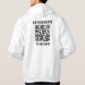 Veste À Capuche Analyser mon code QR pour un démarrage motivant (Dos)