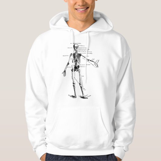 Veste À Capuche Anatomie du squelette humain (Devant)