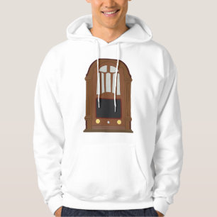 Veste À Capuche Ancien poste de radio à tubes en bois antique stér