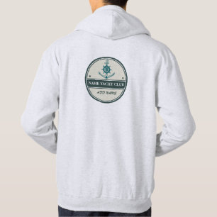 Veste À Capuche Ancre Bleue Nautique Bienvenue yacht de voile Bate