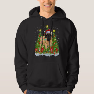 Veste À Capuche Anglais Mastiff Lighting Xmas Tree Français Mastif