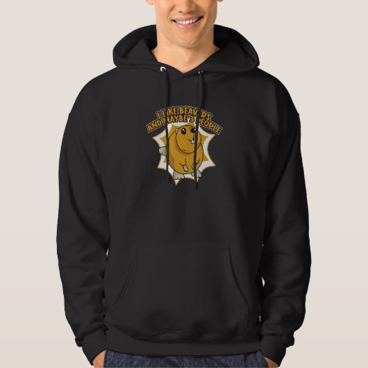 Veste À Capuche Animal de castor (Devant)