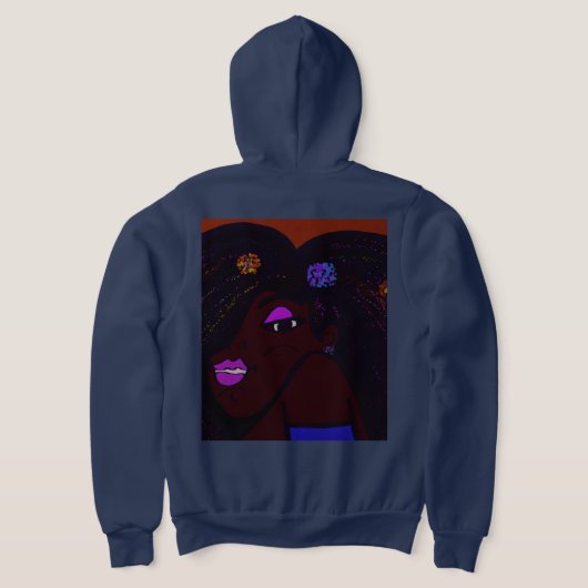 Veste À Capuche Animation de femme de couleur (Couchage Retour)