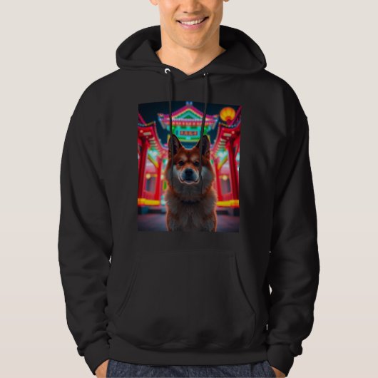Veste À Capuche Anime Akita (Devant)