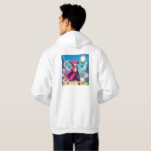 Veste À Capuche Anime Fantasy Mage Boy Casting Magic with Glowing  (Dos entier)