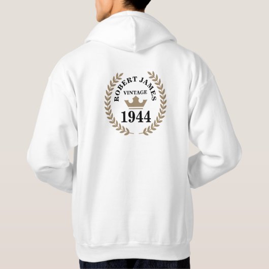 Veste À Capuche Anniversaire Vintage (Dos)