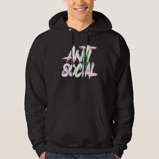 Veste À Capuche Antisocial Shirt Introvert I Hate People Antisocia (Devant)