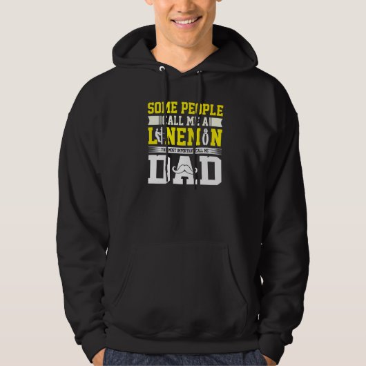 Veste À Capuche Appelez-moi papa Lineman Daddy (Devant)