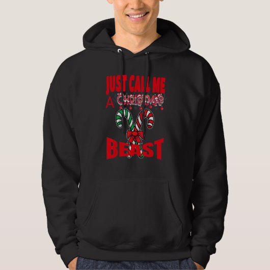 Veste À Capuche Appelez simplement une bête de Noël avec de jolies (Devant)