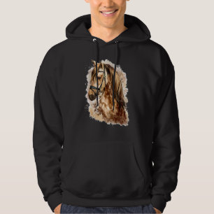 Veste À Capuche Aquarelle Cheval T J'Aime Mes Chevaux Équitation M