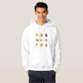 Veste À Capuche Aquarelle d'automne Feuille Graphisme (Devant entier)
