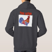 Veste À Capuche Aquarelle de poulet à portée libre Cockerel (Dos)