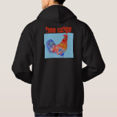 Veste À Capuche Aquarelle de poulet à portée libre Cockerel (Dos)