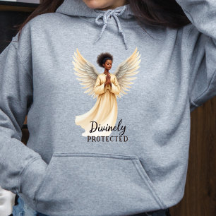 Veste À Capuche Aquarelle Divinitement Protégée Angel