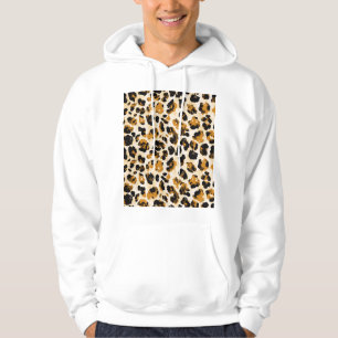Veste À Capuche Aquarelle peau léopard, dégradé cravate-teint.