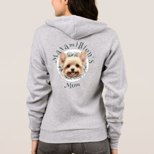 Veste À Capuche Aquarelle Yorkie et couronne florale