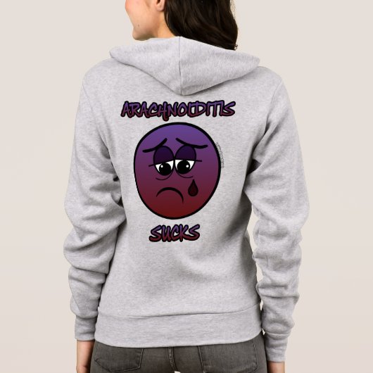 VESTE À CAPUCHE ARACHNOIDITIS SUCKS (Dos)