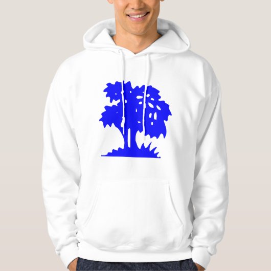Veste À Capuche Arbre à dessin - Bleu (Devant)