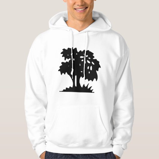 Veste À Capuche Arbre à dessin - Noir (Devant)