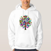 Veste À Capuche Arbre à papillons coloré (Devant)