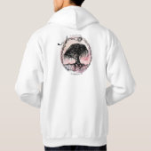 Veste À Capuche Arbre de déesse dans chaque direction sur rose (Dos)